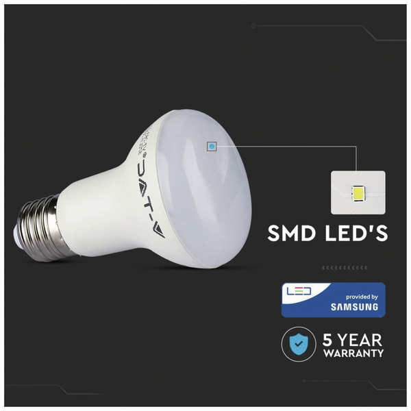 LED-Lampe VT-263 (142), E27, EEK: G, 8 W, 570 lm, 4000 K - Produktbild 4