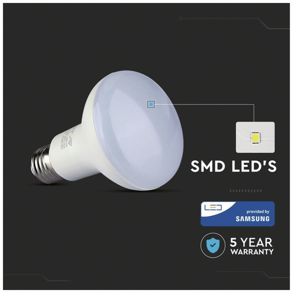 V-TAC LED-Lampe VT-280 (136), E27, EEK: F, 10 W, 800 lm, 6400 K - Produktbild 5