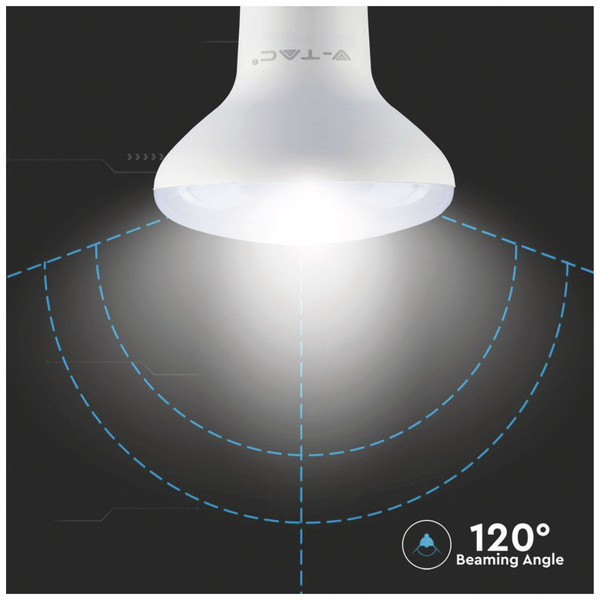 V-TAC LED-Lampe VT-280 (136), E27, EEK: F, 10 W, 800 lm, 6400 K - Produktbild 7