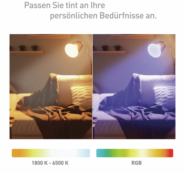 TINT LED-Lampe GU10, 4.7 W, 350 lm, EEK G, Reflektor, RGB - Produktbild 7