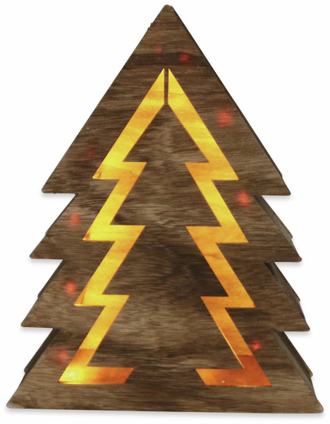 Deco-Holz Baum mit 10 LEDs, GT-TT-02, dunkelbraun, B-Ware - Produktbild 2