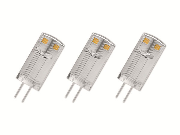 OSRAM LED-Lampe, EEK: F, G4, 0,9 W, 100 lm, 2700 K, 3er Set
