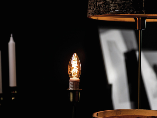 BLULAXA LED-Lampe, Vintage flex Filament, C35, 2,5W, 125lm, 1800K, gold - Produktbild 2