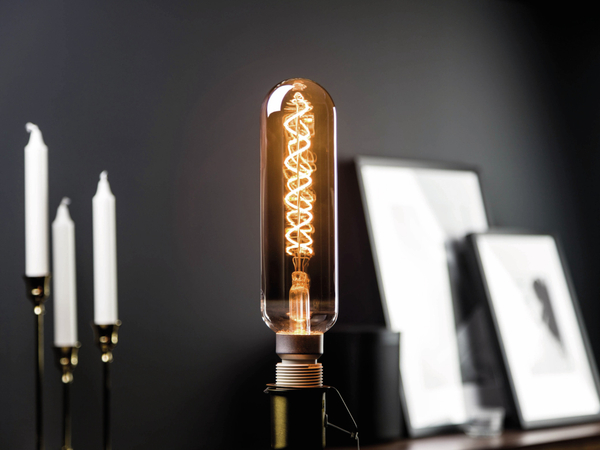 BLULAXA LED-Lampe, Vintage flex Filament, T65, 5W, 110lm, 1800K, smoky - Produktbild 2