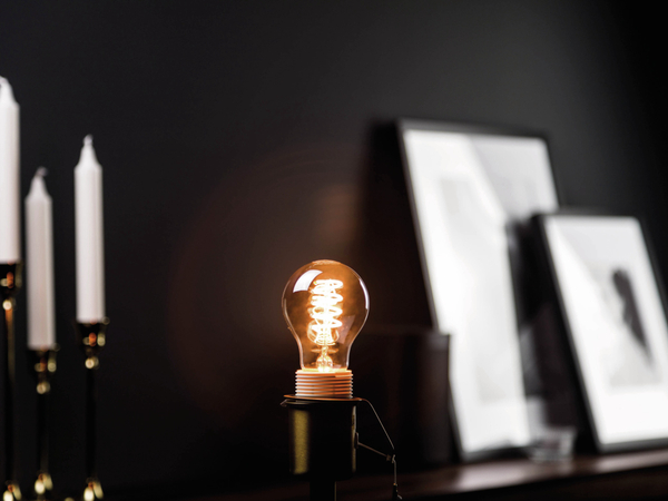 BLULAXA LED-Lampe, Vintage flex Filament, A60, 5W, 120lm, 1800K, smoky - Produktbild 2