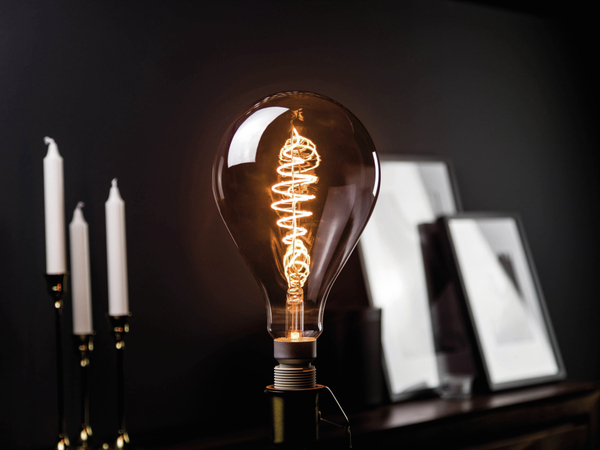 BLULAXA LED-Lampe, Vintage flex Filament, PS160, 8,5W, 200lm, 1800K, smoky - Produktbild 2