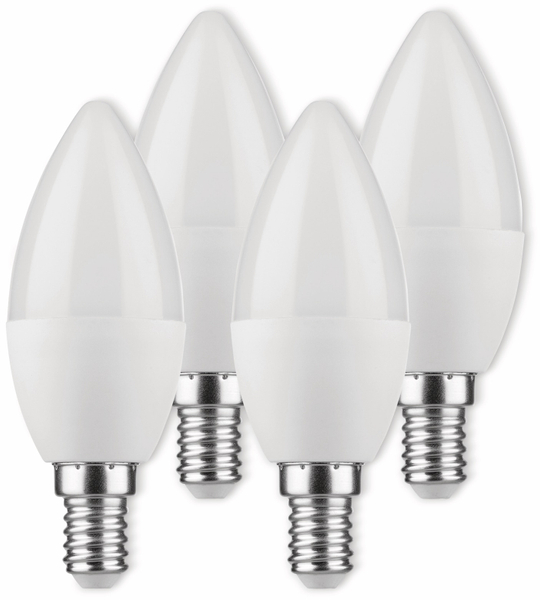 MÜLLER-LICHT LED-Lampe, Kerzenform, 400256, 3+1 Set, E14, EEK: G, 3 W, 245 lm, matt