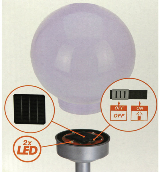 LED-Solarleuchte, Ø 150 mm - Produktbild 4