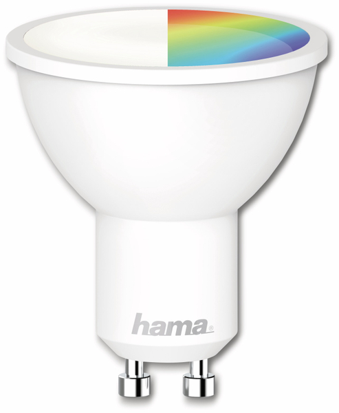 Hama LED-Lampe WLAN, GU10, 5,5 W, EEK: F, 400 lm, RGB + CCT, dimmbar
