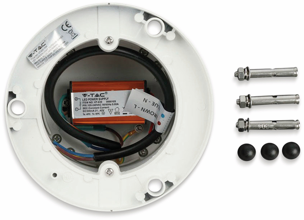 V-TAC LED-Poller-Außenleuchte VT-830, EEK: G, 10 W, 450 lm, weiß, 4000k, 250 mm - Produktbild 2