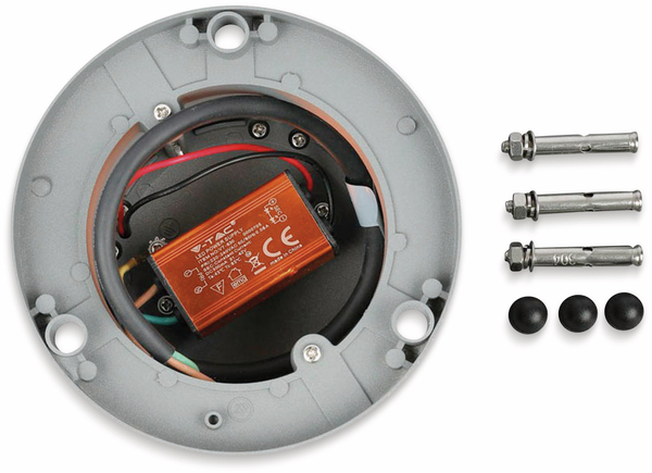 V-TAC LED-Poller-Außenleuchte VT-830, EEK: G, 10 W, 450 lm, grau, 4000k, 250 mm - Produktbild 3