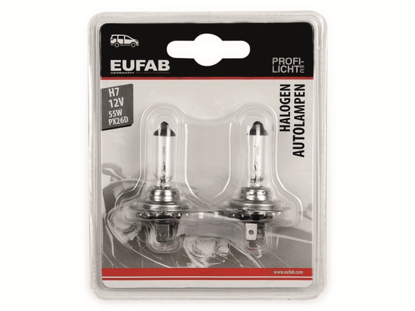 EUFAB Halogen-Autolampe H7, 12V, 55W, PX26D, 2 Stück - Produktbild 2