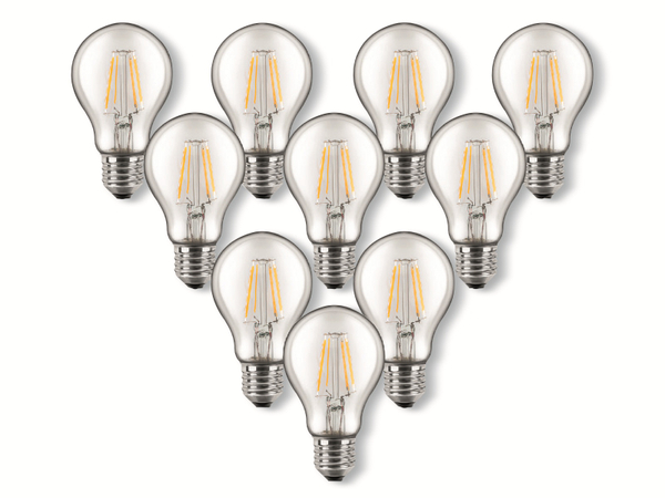 BLULAXA LED-Lampe 49253 A60 Filament, E27, EEK: E, 7 W, 810 lm, 2700 K, 10 Stück