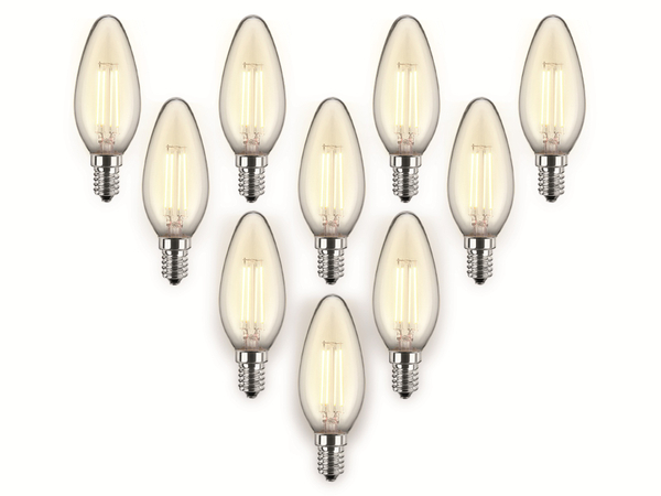 Blulaxa LED-Lampe 49248 C35 Filament, E14, EEK: F, 4,5 W, 470 lm, 2700 K, 10 Stück - Produktbild 2