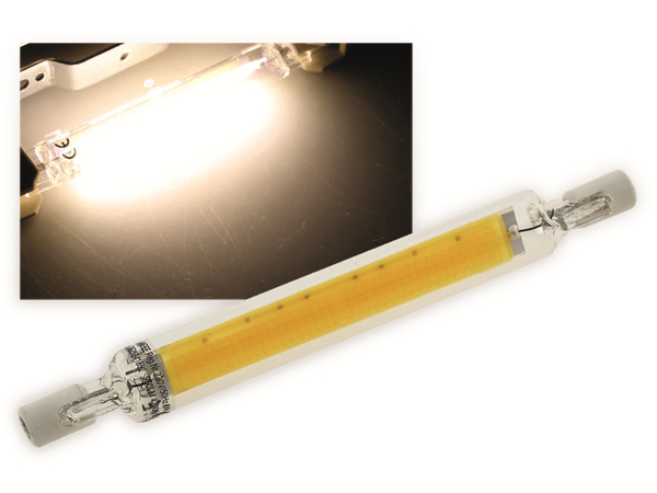 CHILITEC LED-Lampe R7s, EEK: E, 8 W, 950 lm, 4200 K, neutralweiß, COB, 118 mm