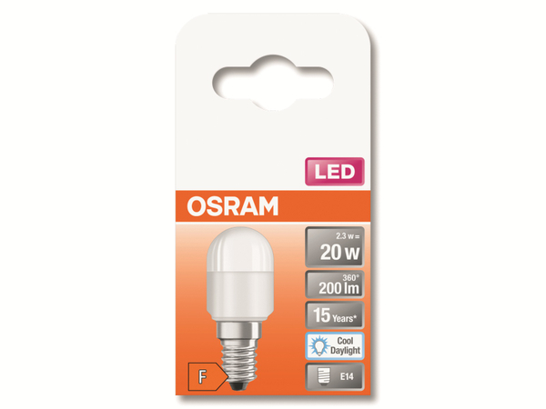 OSRAM LED-Lampe LED STAR SPECIAL T26, E14, EEK: F, 2,3 W, 200 lm, 6500 K - Produktbild 4