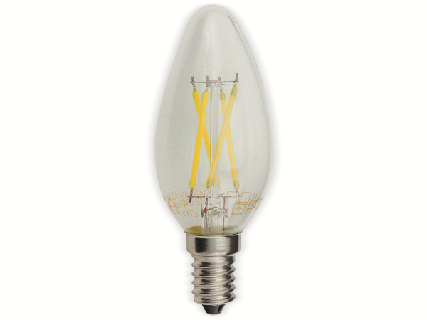 OPTONICA LED-Lampe 1470 Fil, E14, C35, EEK F, 4 W, 400 lm, 6000 K