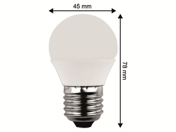 BLULAXA LED-Lampe 48358 Mini Globe, E27, EEK: F, 5,5 W, 470 lm, 2700 K, dimmbar - Produktbild 3