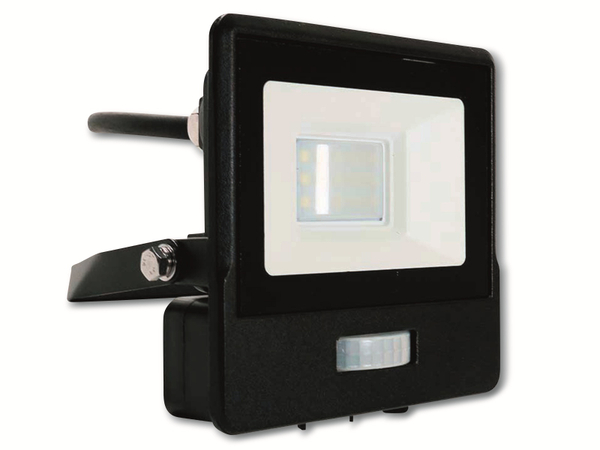 V-TAC LED-Fluter, Bewegungsmelder VT-118S-1 (20280) EEK: F, 10W, 735 lm, 3000K, schwarz
