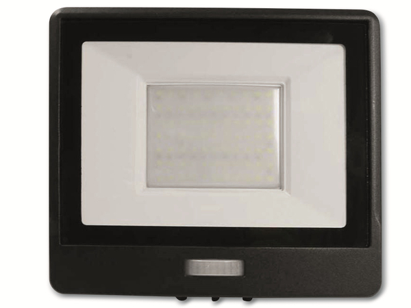 V-TAC LED-Fluter, Bewegungsmelder VT-158S-1 (20291) EEK: F, 50W, 4000 lm, 6500K, schwarz - Produktbild 4