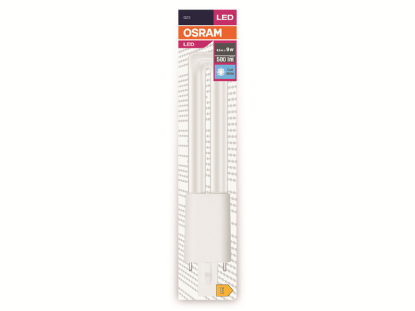 OSRAM LED-Lampe, Dulux S9, G23, EEK: E, 4,5W, 500lm, 4000K - Produktbild 2