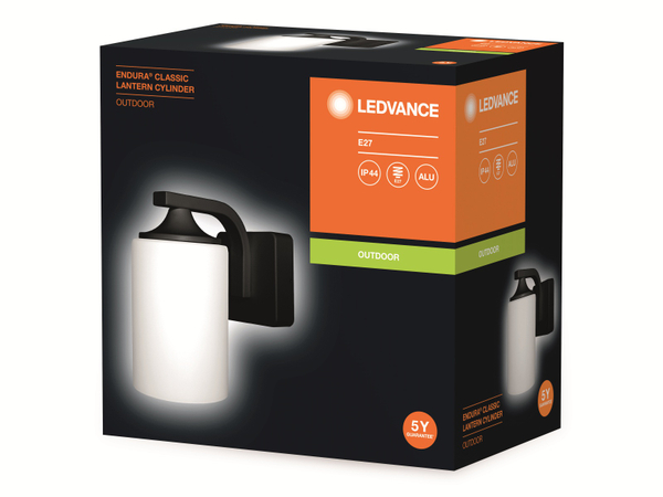 LEDVANCE LED-Außenwandleuchte Endura Classic Lantern Cylinder, schwarz - Produktbild 3
