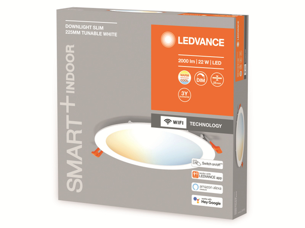 LEDVANCE LED-Einbauleuchte, ultra slim, 22W, 2000lm, TW, WiFi - Produktbild 3