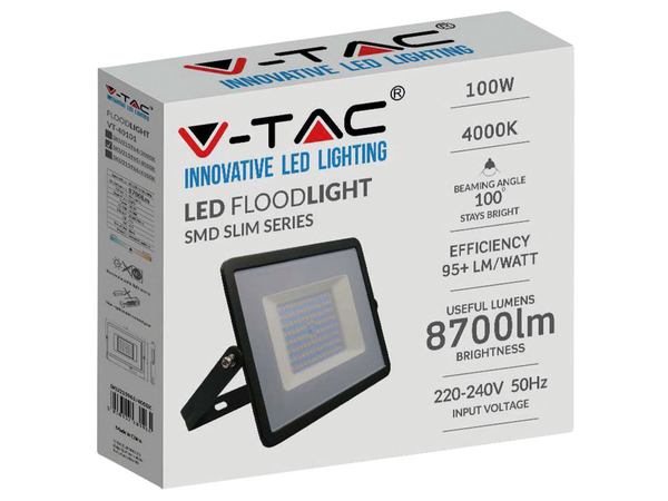 V-TAC LED-Fluter VT-40101, 100W, 8700lm, 4000K, IP65 - Produktbild 3