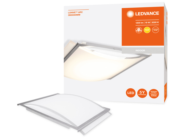 LEDVANCE LED-Deckenleuchte Lunive Arc, 19 W, 1200 lm, 3000 K - Produktbild 4