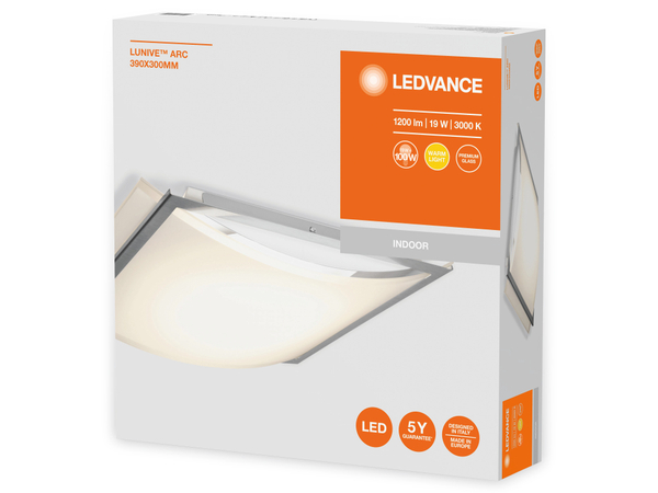 LEDVANCE LED-Deckenleuchte Lunive Arc, 19 W, 1200 lm, 3000 K - Produktbild 5