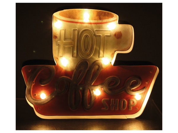 LED-Retroschild, &quot;Hot Coffee Shop&quot; - Produktbild 4