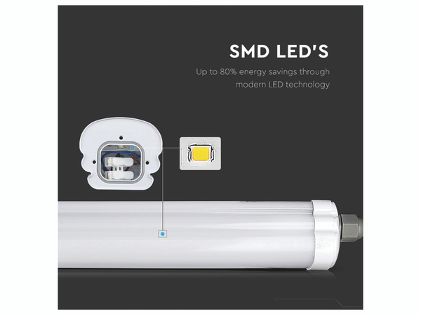 V-TAC LED-Feuchtraum-Wannenleuchte VT-1249-N, EEK: E, 36 W, 4320 lm, 4500 K, 1200 mm - Produktbild 9