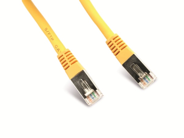 GOOBAY Netzwerkpatchkabel CAT.6 RJ45, 1:1, 0,5 m, gelb