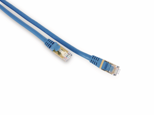 goobay Netzwerkpatchkabel CAT.6 , RJ45, 1:1, 0,5 m, blau