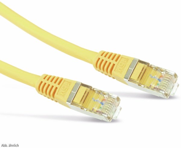 Netzwerkpatchkabel CAT.6 , RJ45, 1:1, 1 m, gelb