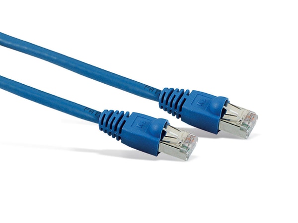 Netzwerkpatchkabel CAT.6 , RJ45, 1:1, 1 m, blau