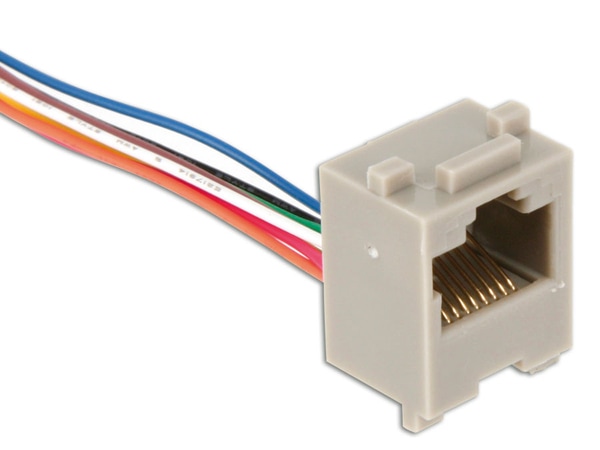 ECON CONNECT Modular-Einbaubuchse, mit Anschlusslitzen, 8P8C