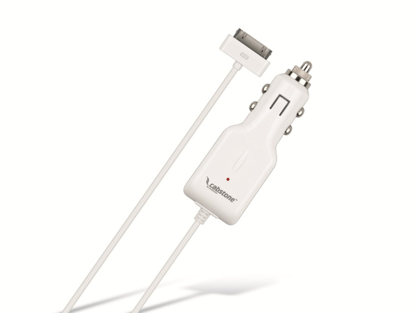 Cabstone KFZ-Ladekabel für Apple iPad/iPhone/iPod 30-Pin, 2,1 A, weiß