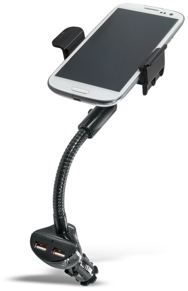 LogiLink Smartphone KFZ-Halterung PA0121, 2x USB