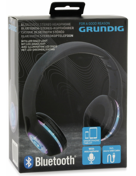 Grundig Bluetooth-Headset 06594, faltbar, LED-Beleuchtung - Produktbild 6