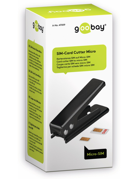 goobay SIM-Kartenstanze 47009, SIM/Micro-SIM, schwarz - Produktbild 2