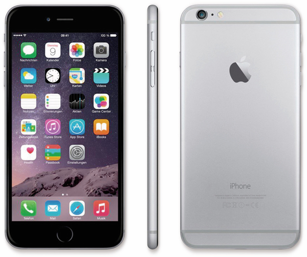 Apple Handy IPHONE 6 Plus, 64 GB, grau, refurbished