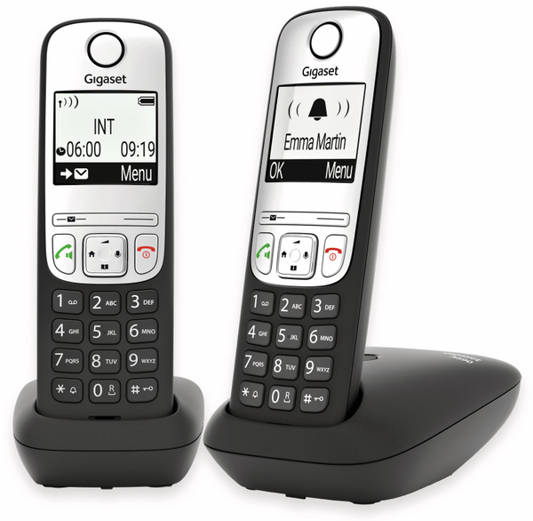 GIGASET DECT-Telefon A690 Duo, schwarz