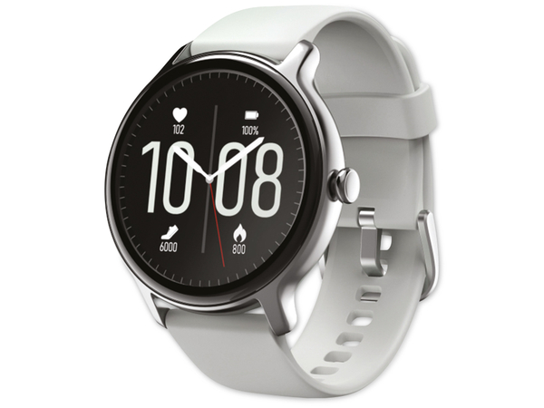 HAMA Smartwatch Fit Watch 4910, Herzfrequenz, Blutsauerstoff, grau