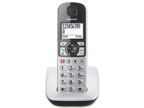 PANASONIC DECT-Telefon KX-TGE510GS, Großtasten, silber