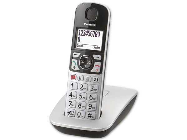 PANASONIC DECT-Telefon KX-TGE510GS, Großtasten, silber - Produktbild 2