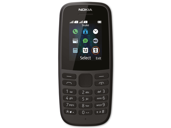 NOKIA Handy 105, schwarz, Dual SIM