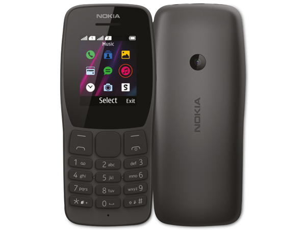 NOKIA Handy 110, schwarz, Dual SIM