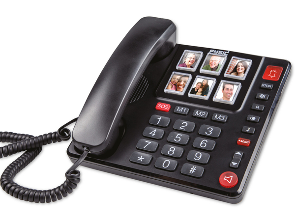 FYSIC Großtasten-Telefon FX-3930, schwarz - Produktbild 2