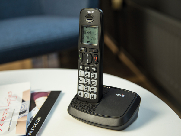 FYSIC DECT-Telefon FX-5500, mit großen Tasten, schwarz - Produktbild 2